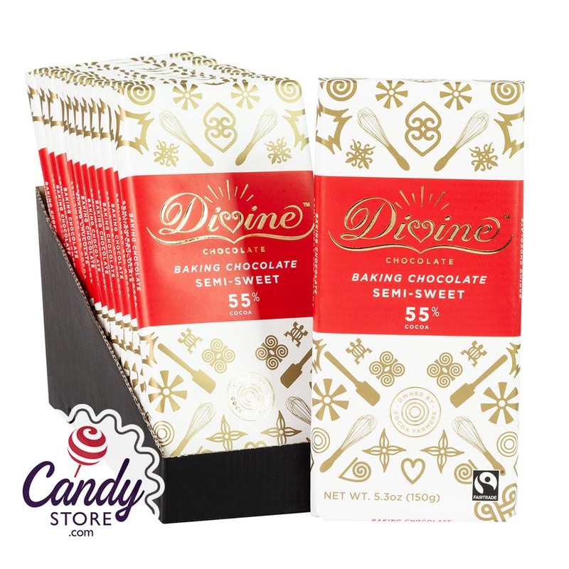 Divine Semisweet 5.3oz Baking Bar – 12ct