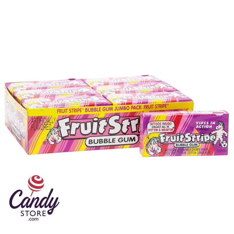 Fruit Stripe Bubblegum Packs – 12ct