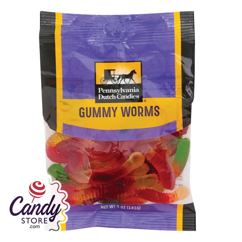 Gummy Worms Candy – 12ct Peg Bags