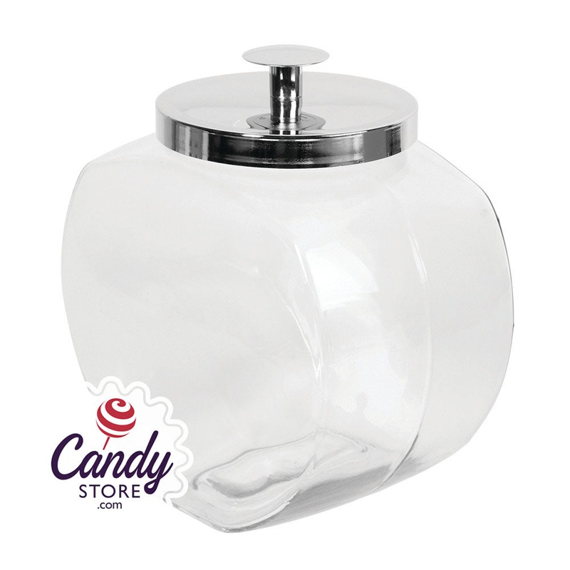 Pdc Glass Storage Candy Jar With Lid 1 Gallon Size – 4ct