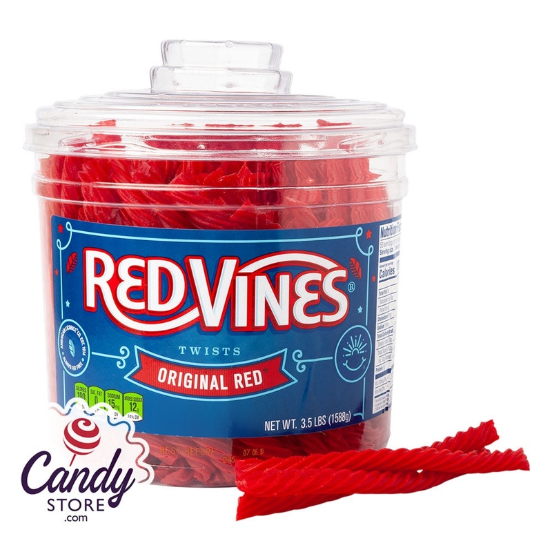 Red Vines Twists 3.5lb Jar – Black & Red Licorice