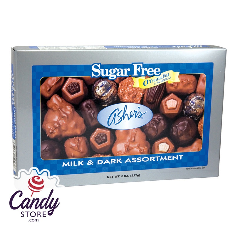 Sugar Free Milk And Dark Chocolate Asher’s Assortment Boxes  8oz – 12ct