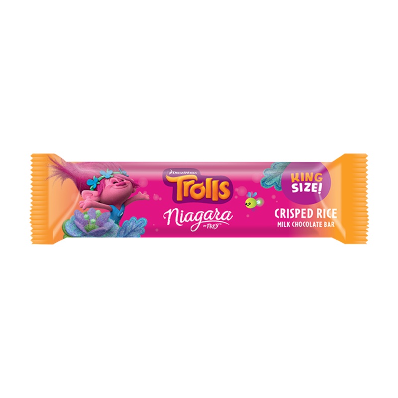 Trolls Milk Chocolate Rice Crisp Bars – 16ct