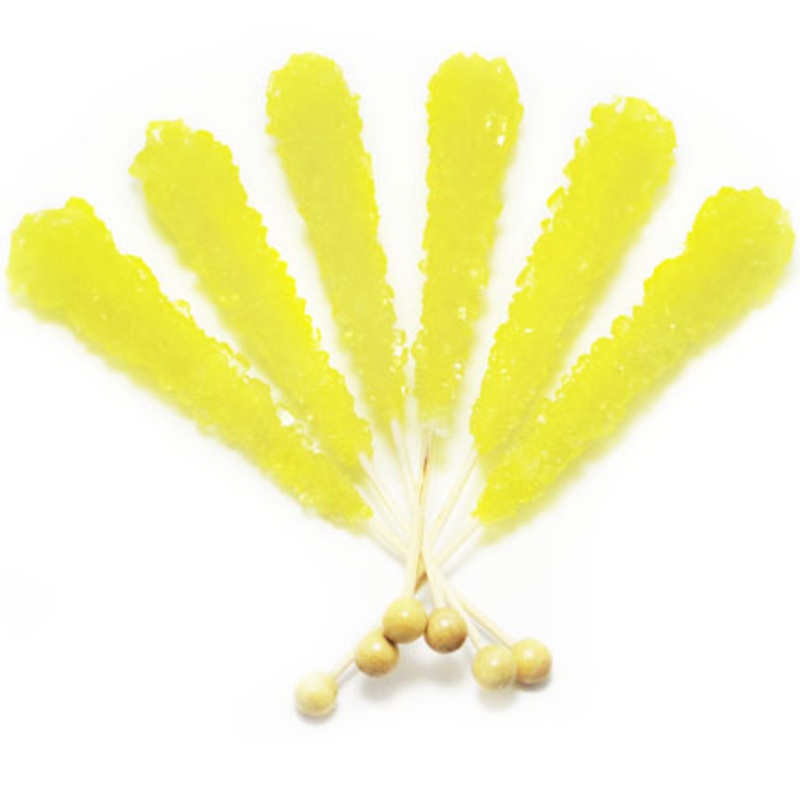 Yellow Rock Candy Sticks – 120ct