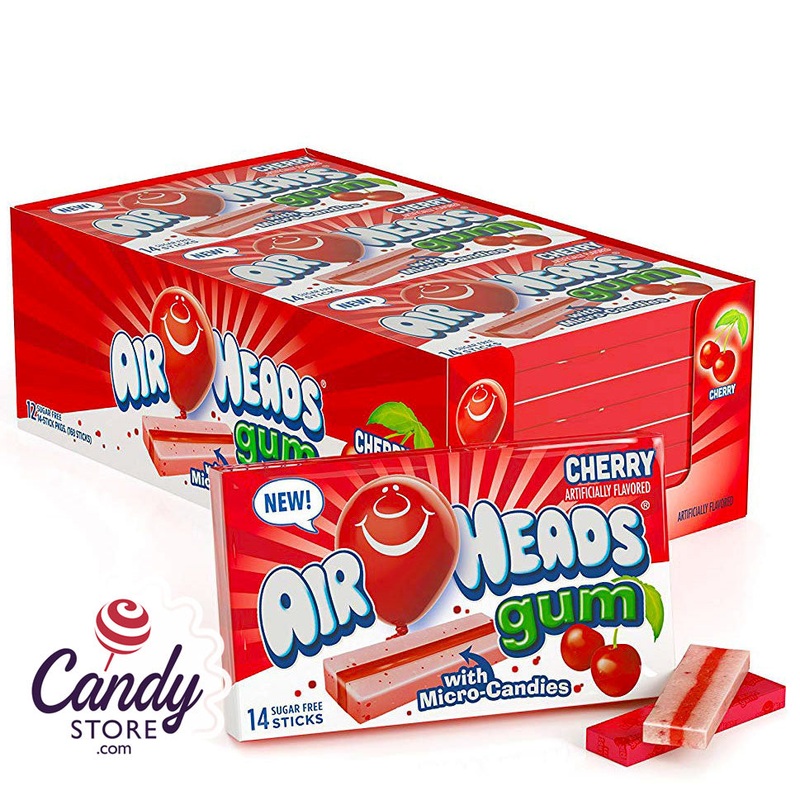 Airheads Cherry Gum 14 Piece – 12ct