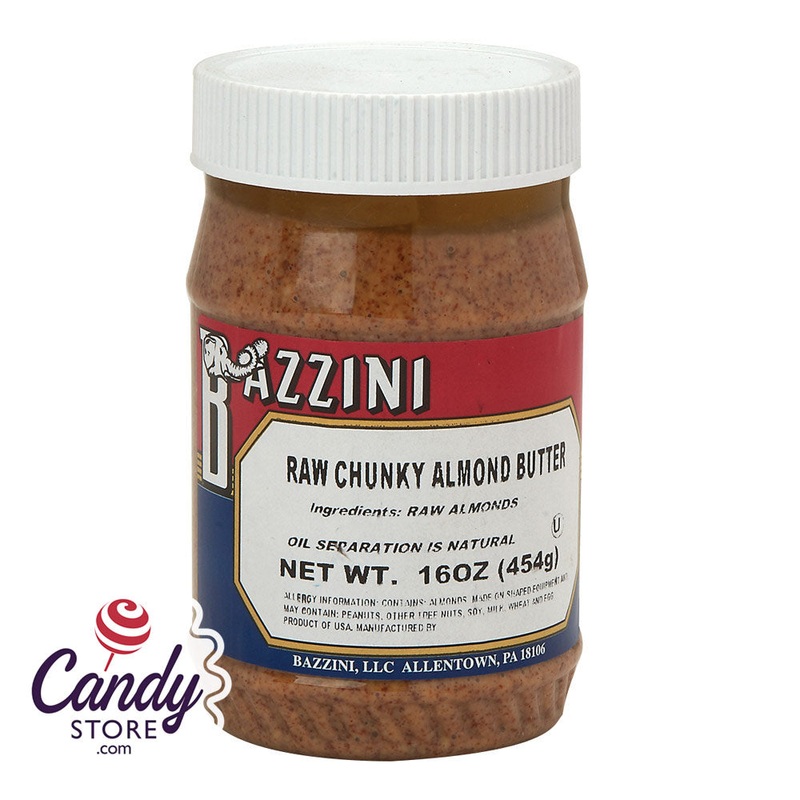 Bazzini Raw Chunky Almond Butter 16oz Jar – 1ct