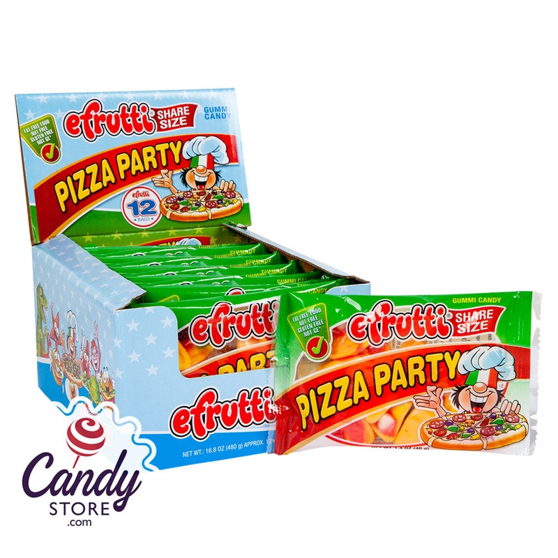 Efrutti Pizza Party Gummi Candy Share Size 1.4oz – 12ct