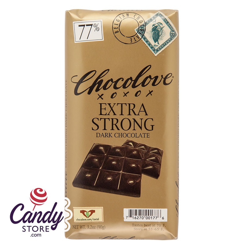 Extra Strong Dark Chocolate Chocolove 3.2oz Bar – 12ct