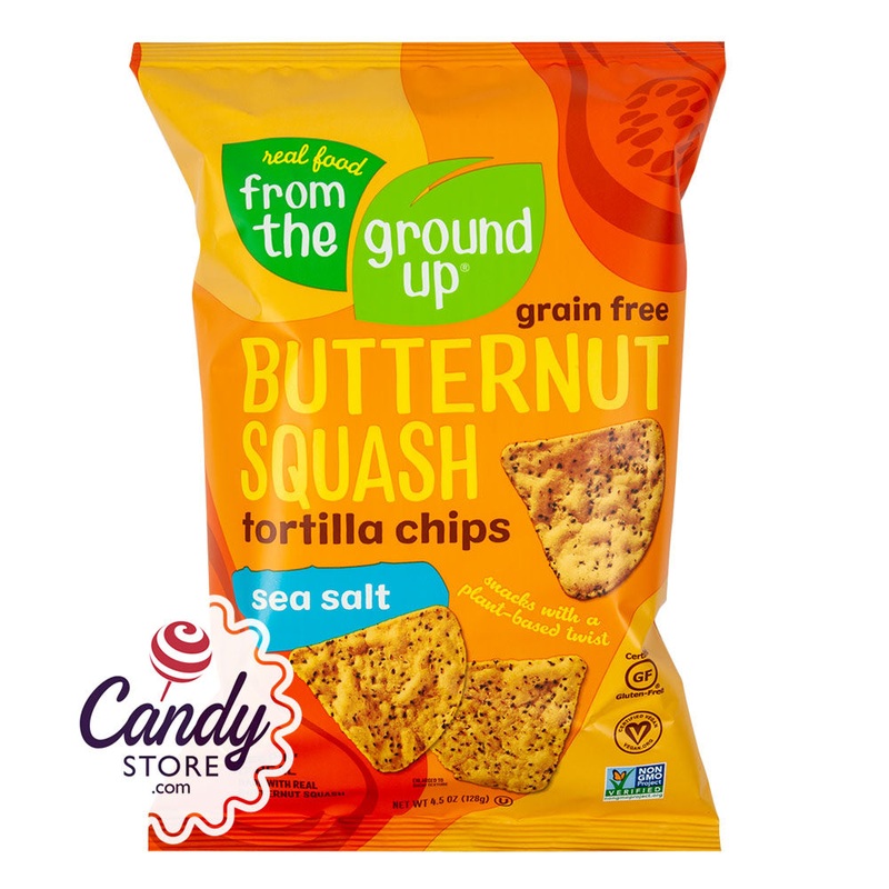 From The Ground Up Butternut Squash Salted Tortilla Chips 4.5oz Bags – 12ct