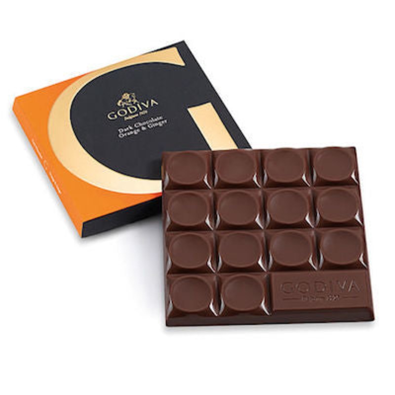 Godiva Dark Chocolate Orange Ginger Bars – 20ct