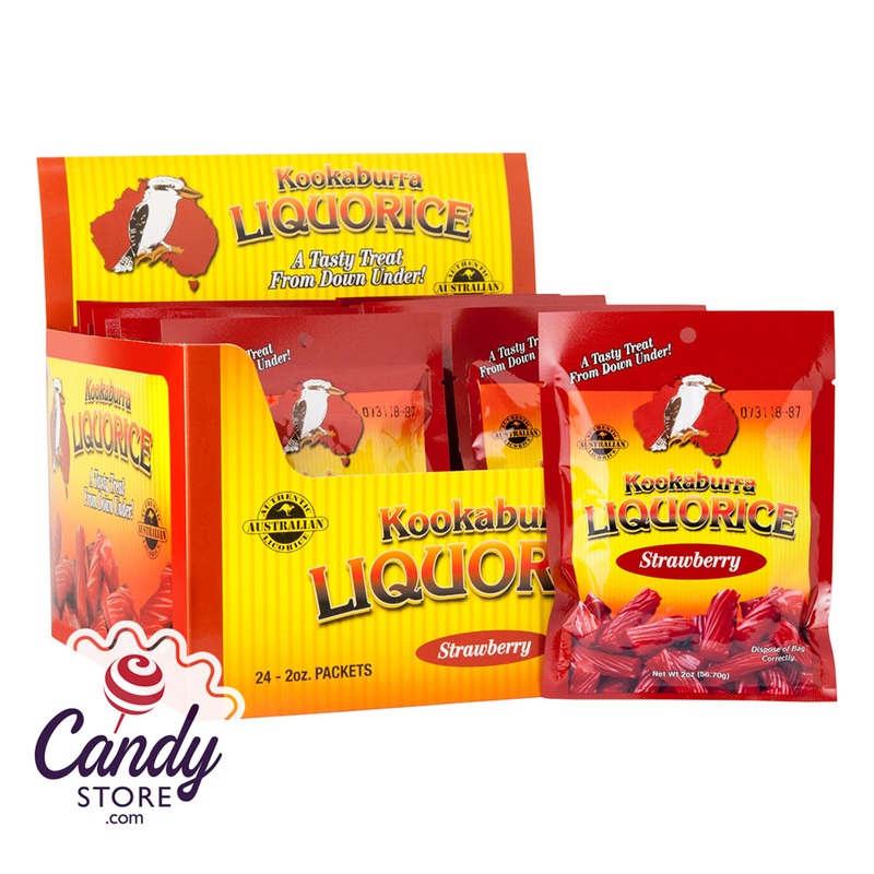 Kookaburra Strawberry Liquorice 2oz Peg Bag – 24ct