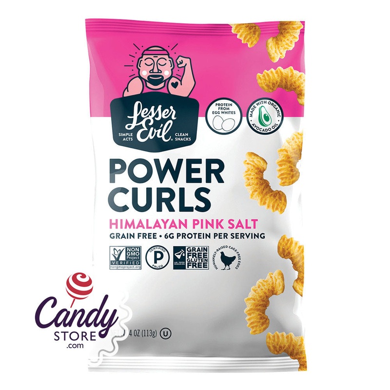Lesser Evil Himalayan Pink Salt Power Curls 4oz Pouch – 9ct