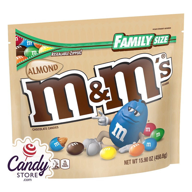 M&M’s Almonds Candy Family Size – 8ct Pouches