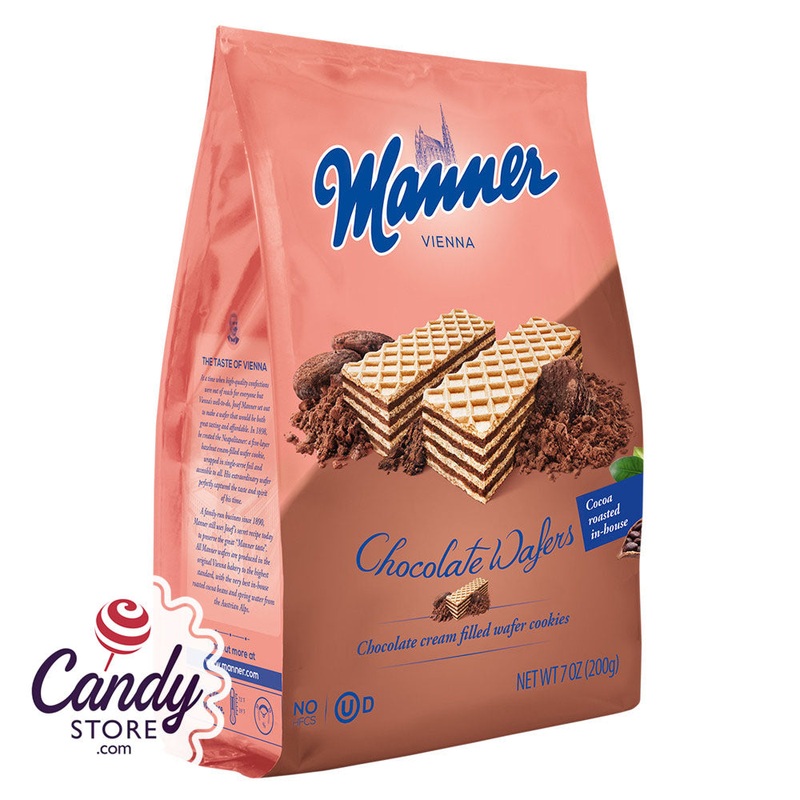 Manner Chocolate Wafer 7oz Bag – 12ct