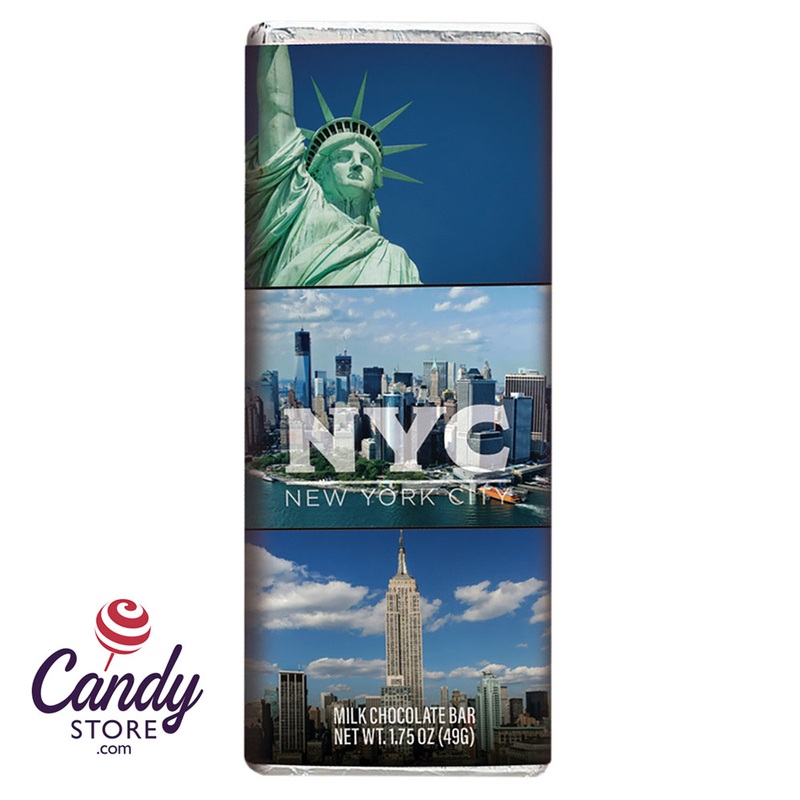 NYC Souvenir Landmark Milk Chocolate 1.75oz Bar – 24ct