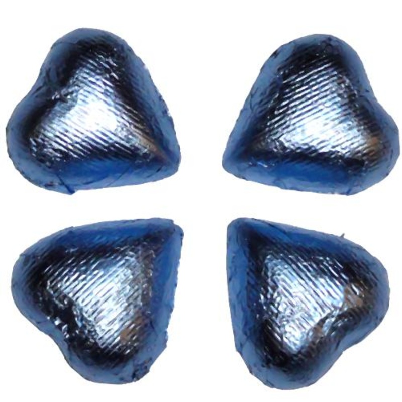 Pastel Blue Foil Hearts – 10lb Bulk
