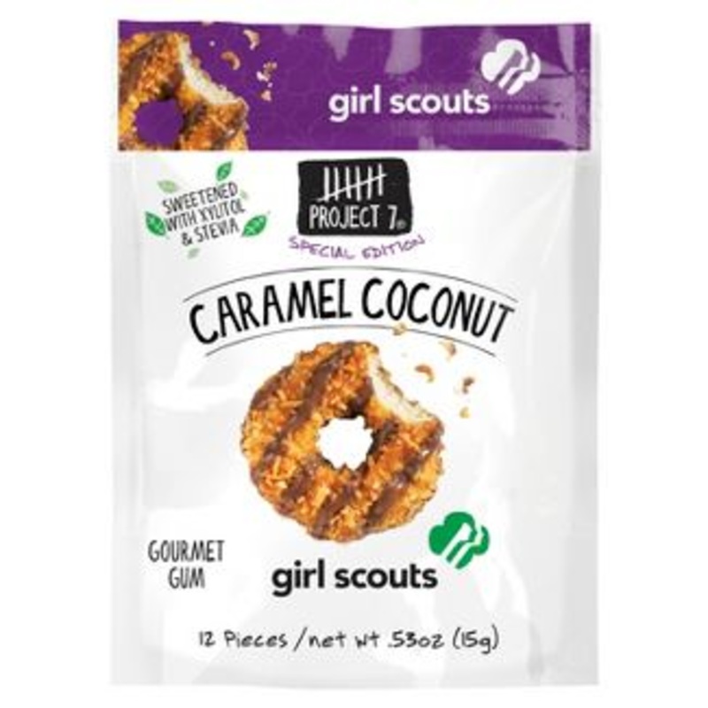 Project 7 Girl Scouts Carmel Coconut Gum Pouches – 12ct