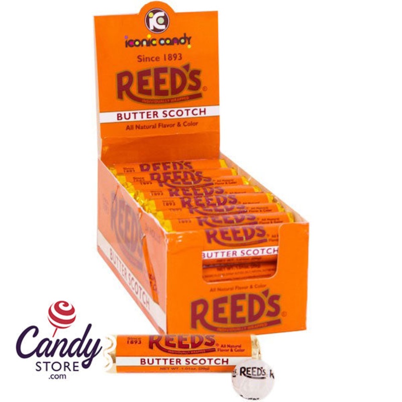 Reed’s Butterscotch Rolls Hard Candy Rolls – 24ct