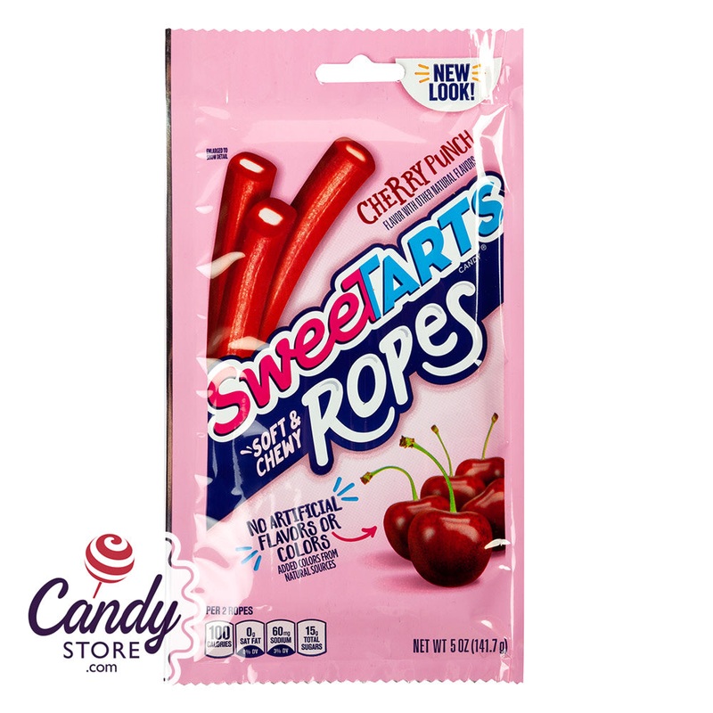 Sweetarts Chewy Ropes Cherry Punch – 12ct Peg Bags