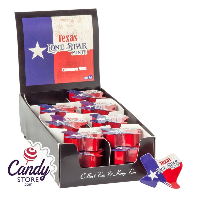 Texas Lone Star Flag Texas Shape Mints Tin – 24ct