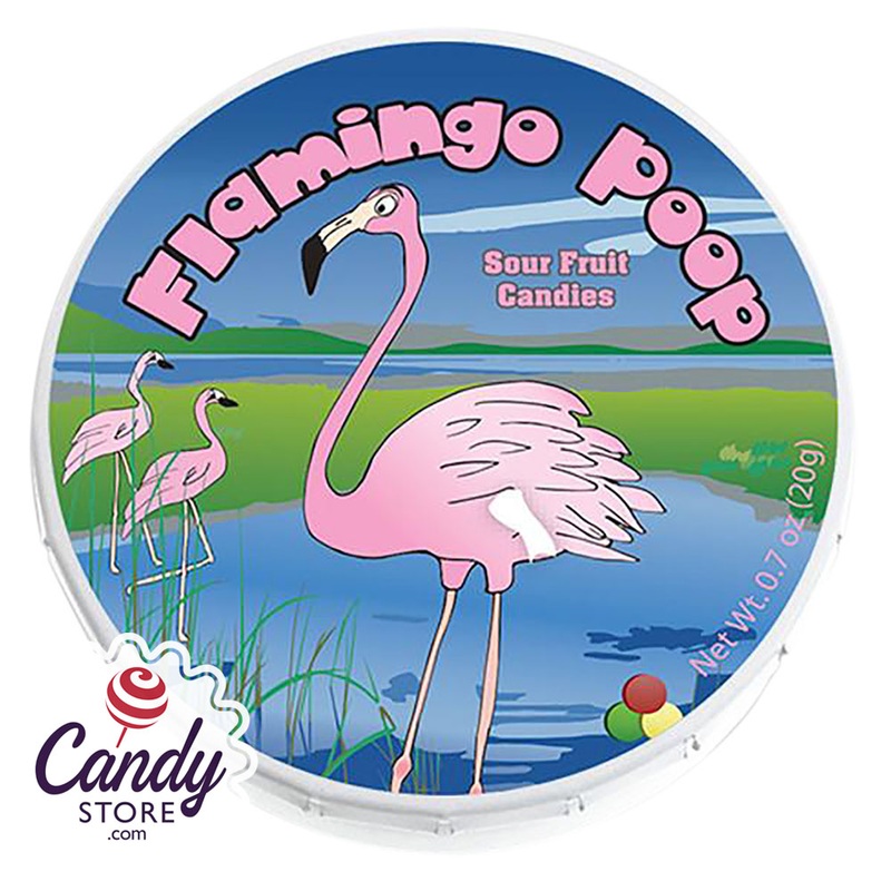Amusemints Flamingo Poop Sour Fruit Candy – 24ct