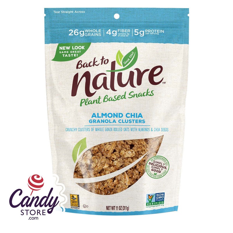 Back To Nature Almond Chia Granola Clusters 11oz Pouch – 6ct