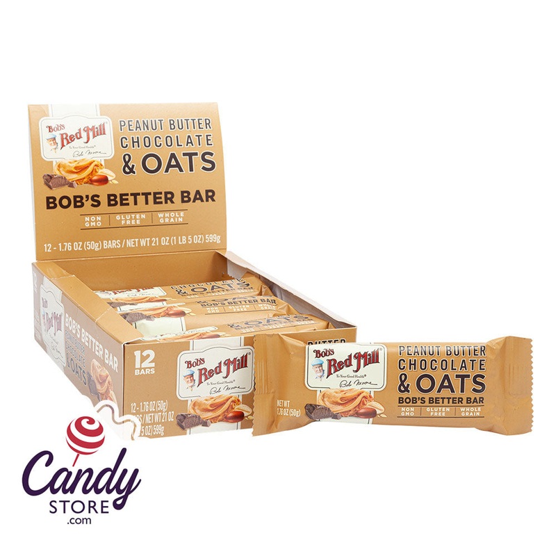 Bob’s Red Mill Peanut Butter Chocolate & Oats 1.76oz Bar – 12ct