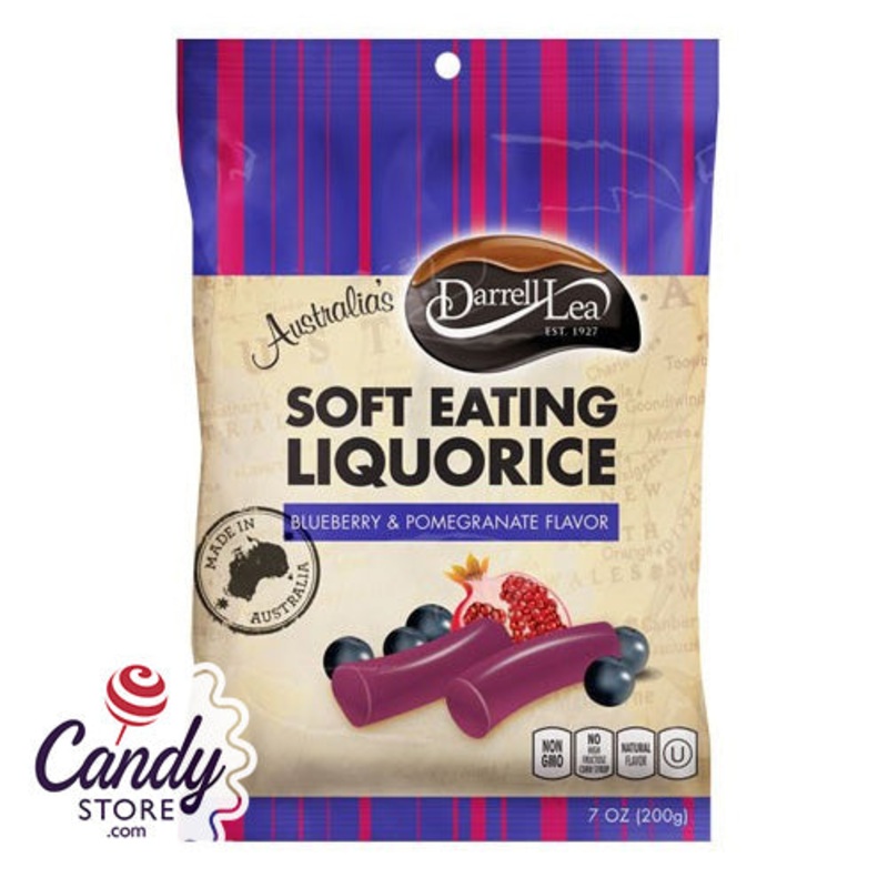 Darrell Lea Soft Eating Licorice Blueberry & Pomegranate – 8ct