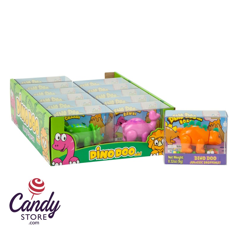 Dino Doo Mini Candy Dispenser .32oz – 12ct