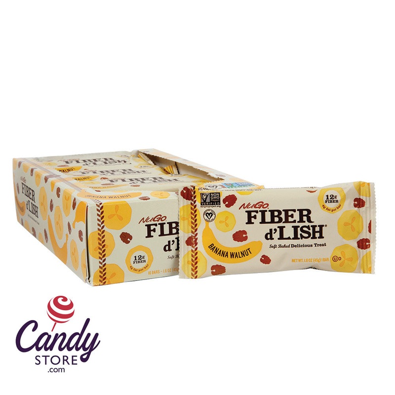 Fiber D’Lish Banana Walnut Bars Nugo 1.6oz – 16ct