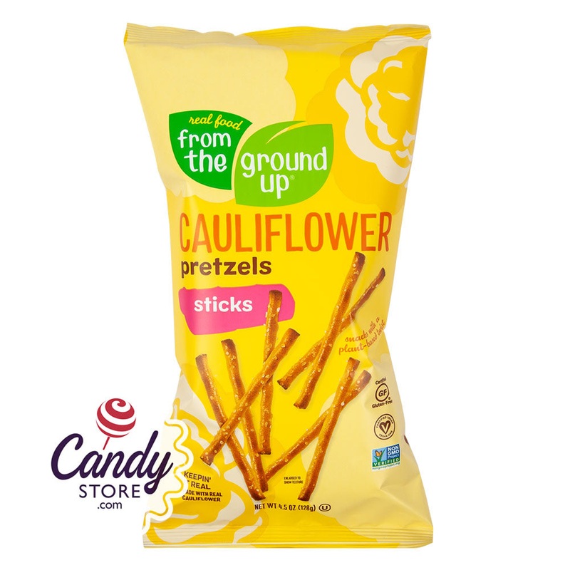 From The Ground Up Cauliflower Sea Salt Pretzel Sticks 4.5oz Bags – 12ct