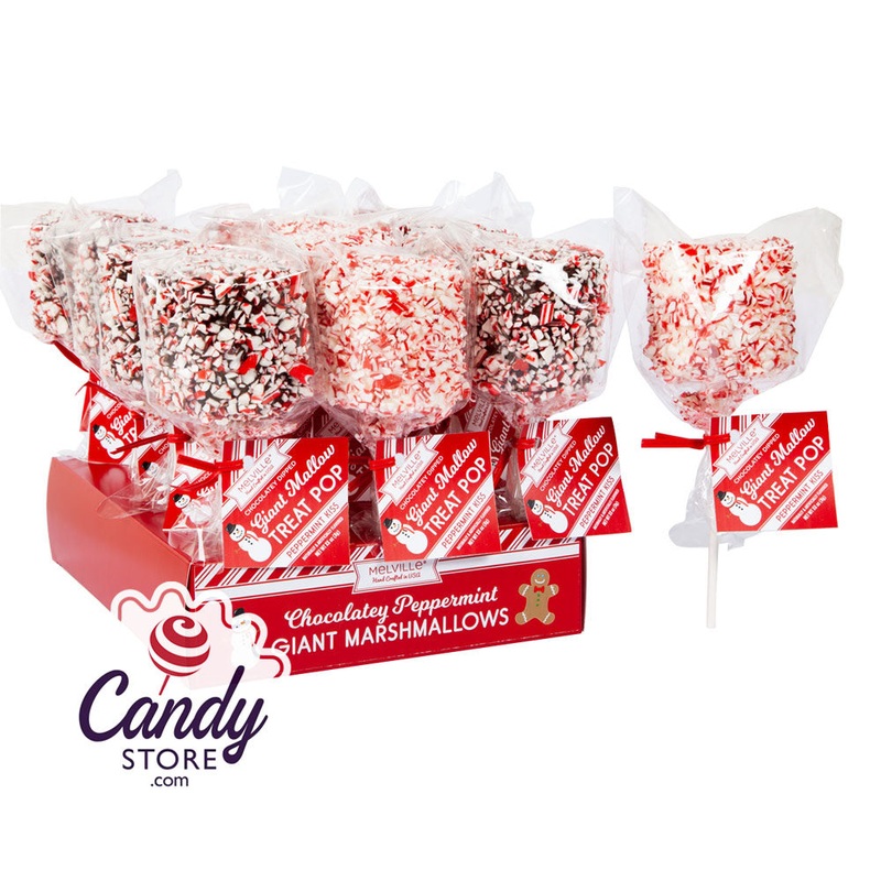 Giant Crushed Peppermint Marshmallow Pop 1.7oz – 12ct