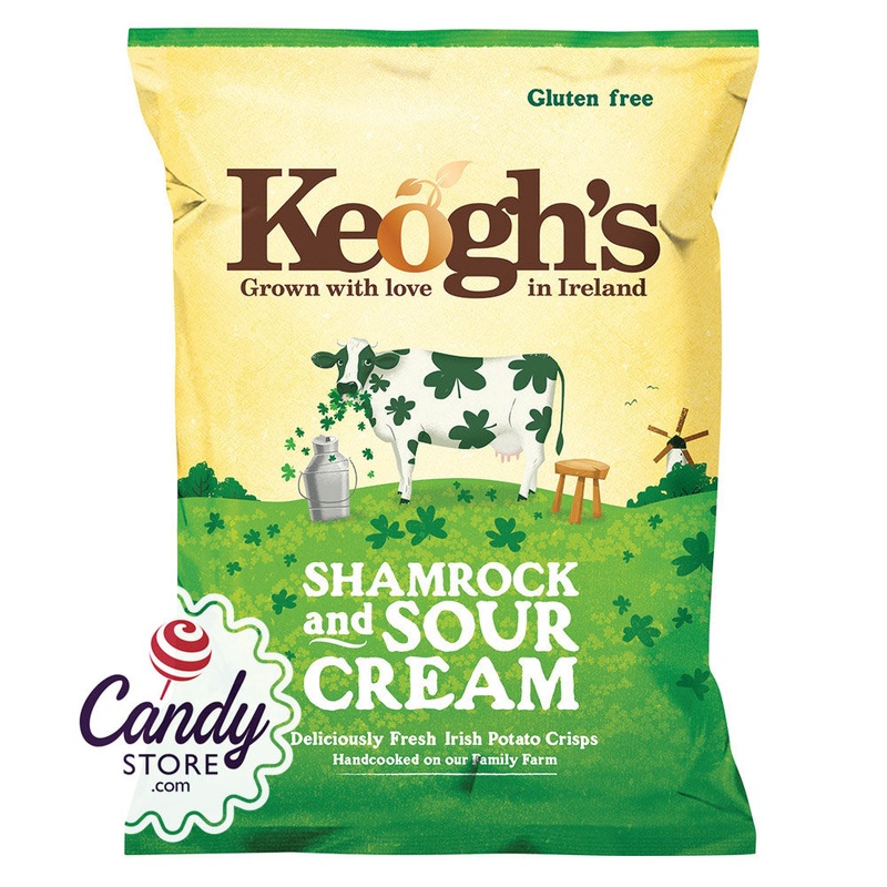 Keogh’s Irish Potato Crisps Shamrock & Sour Cream 1.76oz – 24ct