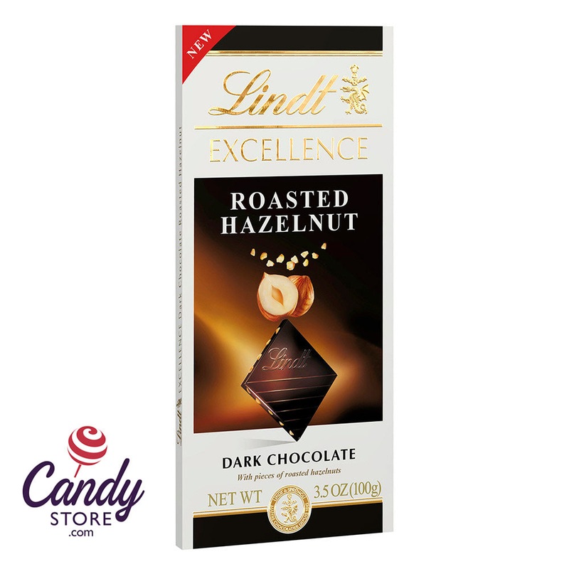 Lindt Excellence Roasted Hazelnut Dark Chocolate 3.5oz Bar – 12ct