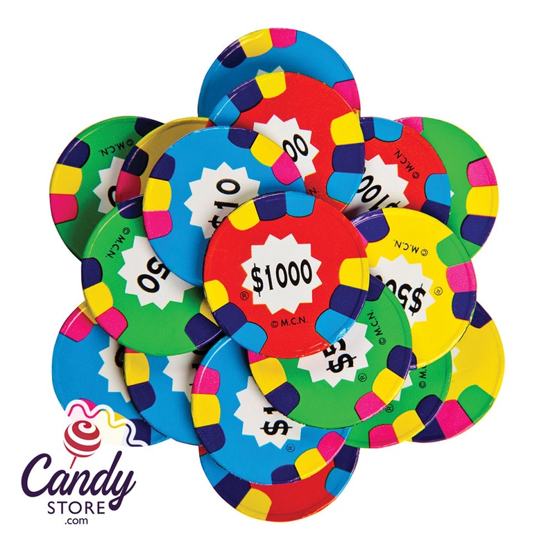 Milk Chocolate Assorted Poker Chips – 10lb