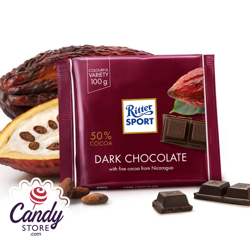 Ritter Sport Dark Chocolate 50% – 12ct