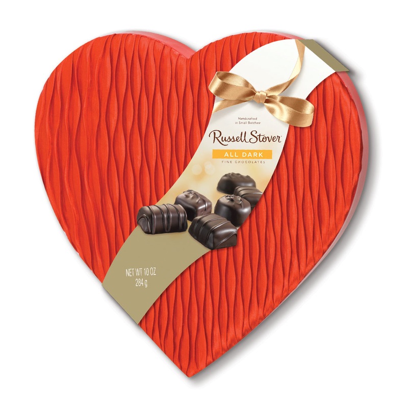 Russell Stover Dark Chocolate Valentines Heart 10oz – 12ct