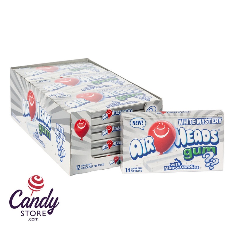 Sugar Free Airheads Gum White Mystery 1.19oz – 12ct