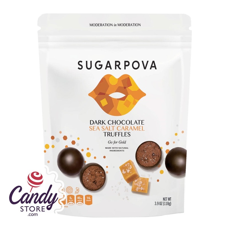 Sugarpova Truffles Dark Chocolate Sea Salt Caramel – 6ct