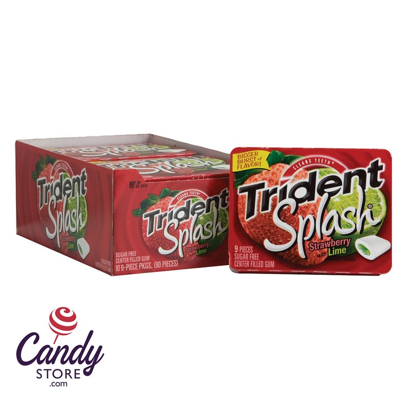 Trident Splash Strawberry Lime Gum – 10ct