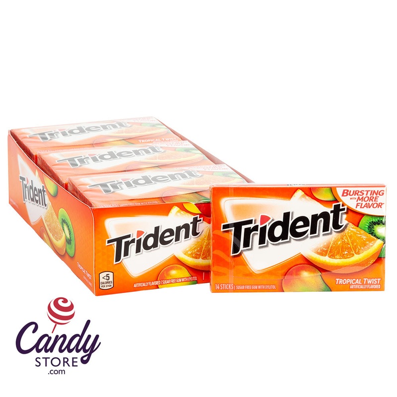 Trident Tropical Twist Gum 14-Piece – 12ct Packs