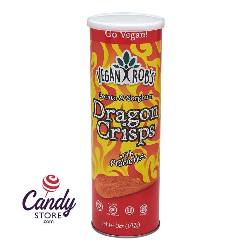 Vegan Rob’s Dragon Crisps With Probiotics 5oz Tube – 12ct
