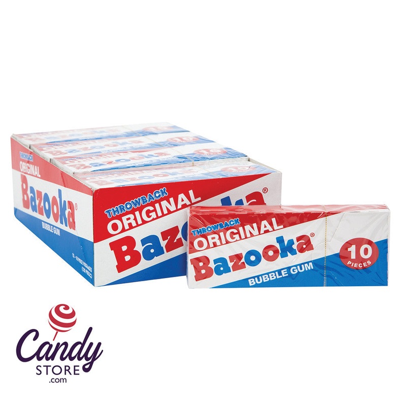 Bazooka Original Gum 10-Piece Packs – 12ct