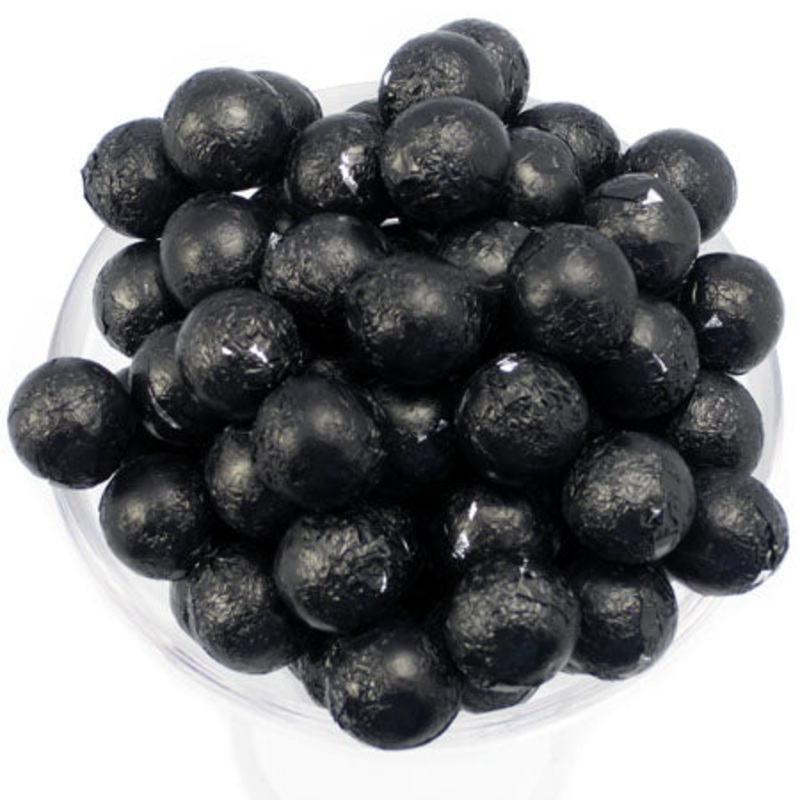 Black Foil Chocolate Balls – 10lb