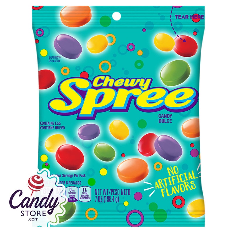 Chewy Spree Candy Peg Bags 7oz – 12ct