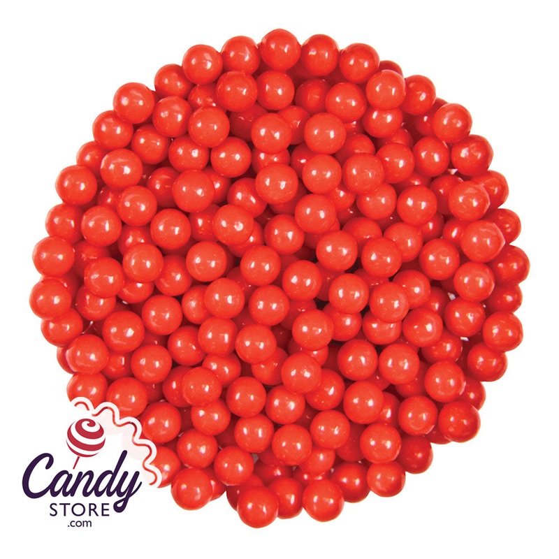 Color It Candy Red Sugar Pearls – 12lb