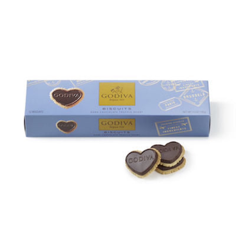 Godiva Biscuit Dark Truffle Heart – 12ct