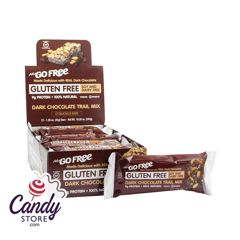 Nugo Gluten Free Dark Chocolate Trailmix Bar 1.76oz – 12ct