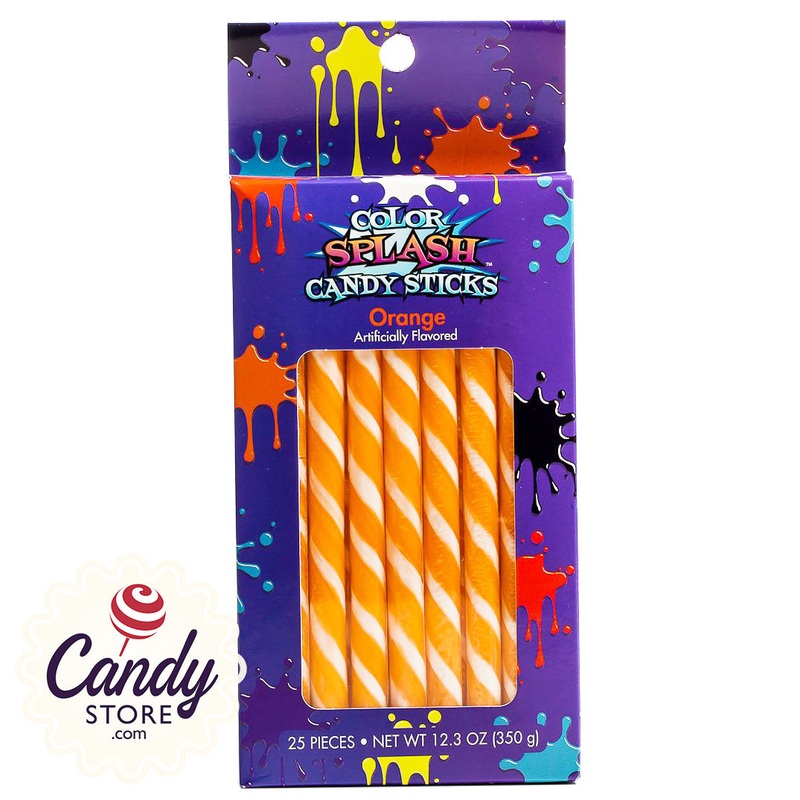 Orange Candy Sticks Color Splash – 25ct
