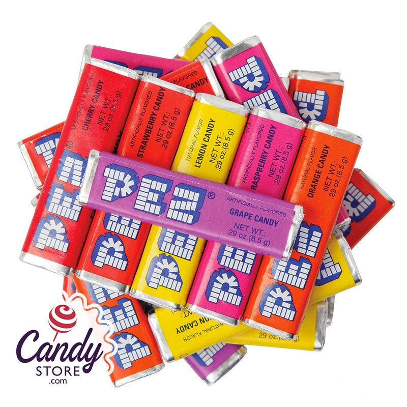 PEZ Refills: Assorted, Chocolate, Cola, Sour – 12ct